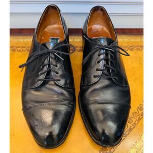 Cole Haan Mens Black Leather Oxford Cap Toe Made in USA Dress Shoes Size 10 D